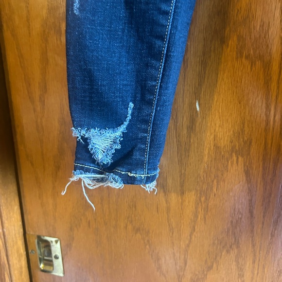 KanCan Dark Blue Distressed Ankle Jeans - Picture 4 of 10